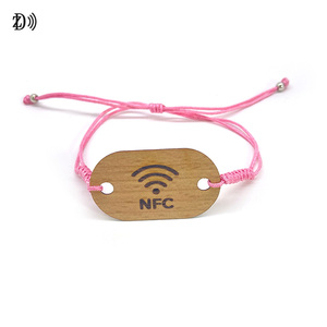 맞춤형 친환경 <span class=keywords><strong>NFC</strong></span> 팔찌 NTAG 213 수제 우드 RFID 손목밴드 이벤트 및 출입 통제용 - Product Image 5