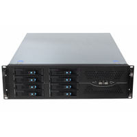 Boîtier de serveur compact 3U de bonne qualité, 570 mm, 8 baies HDD Hot Swap, prenant en charge une alimentation 2U, carte mère ATX, boîtier de serveur en rack