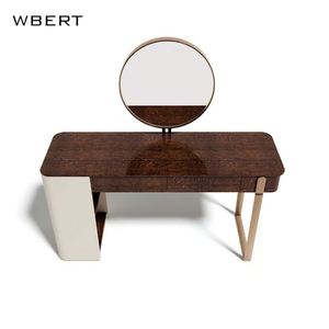 WBERT Italian Light Luxury Vanity, mesa de maquillaje de diseño de sensación de alta gama, estación de maquillaje de dormitorio minimalista moderna - Product Image 2