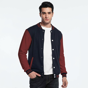 Veste universitaire à manches longues, veste de collège en tissu 100% laine pour homme - Product Image 1