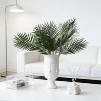 Feuilles de palmier artificielles de haute qualité, 3 pièces par ensemble, 75 cm, pour la décoration de la maison, du bureau, de l'hôtel, plantes en plastique
