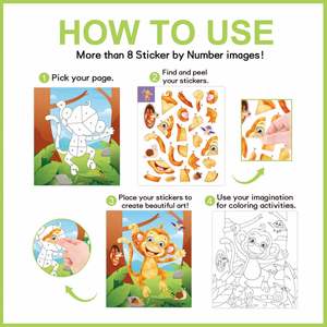 Creative Fun Marine Land Animals Astronaut Christmas <b>Unicorn</b> Designs Boys Girls Birthday <b>Gift</b> Kids Sticker Paint Book - Product Image 4