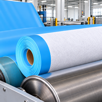 Rouleau de membrane TPO avancée avec adhésif butyle appliqué en usine pour les applications d'étanchéité de toitures