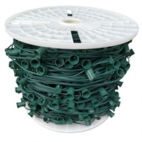 Câble électrique en vrac de qualité commerciale SPT-1 pour lumières de Noël, 18 AWG, 500 pieds, câble PVC à gaine isolante, cordon lumineux 18/2 AWG, 12 pouces