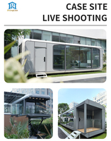 Maison capsule en structure préfabriquée en acier, panneau sandwich, usage polyvalent, appartement, maison d'hôtes, bureau de jardin, pièce de jardin