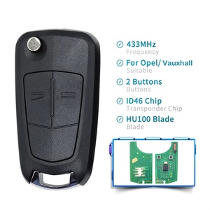 Guscio di ricambio per <span class=keywords><strong>chiave</strong></span> a scatto Heart Horse 433Mhz con chip 7941, 2 pulsanti, in ABS nero, per Vauxhall Corsa Opel Astra H Zafira B - Product Image 2