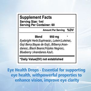 Relieve Eye Fatigue Eye Health Drops Eyebright Herb Goji Berry Lutein Black Beans Herbal Eye‑Care <b>Supplement</b> Drops - Product Image 2