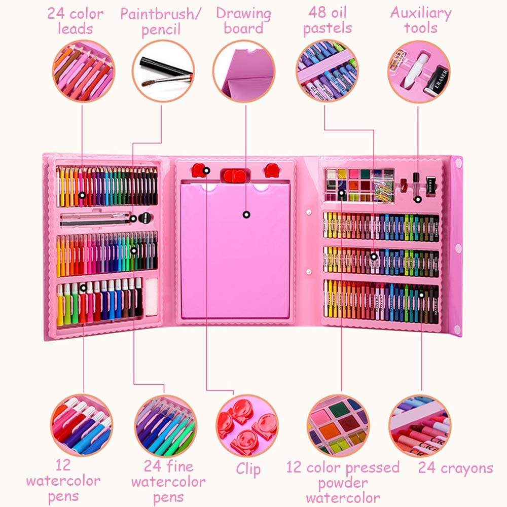 子供のための208 PCS両面三つ折りイーゼル描画アートキット| Alibaba.com