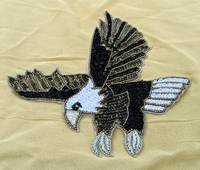 Vente en gros patch perlé à la main en chenille de meilleure qualité, broderie de paillettes, patchs de vêtements décoratifs pour robe de mariée prêts à l'exportation