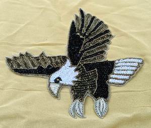 Parche de chenilla con cuentas a mano de la mejor calidad al por mayor, parches de ropa decorativos con bordado de lentejuelas para vestidos de novia listos para exportar - Product Image 3