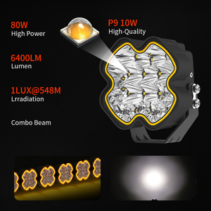Nouvelle barre lumineuse tout-terrain haute puissance IP68 4x4, kit connectable X3 RZR 29 33 38 42 pouces, feux de conduite LED ambre DRL pour <span class=keywords><strong>Pioneer</strong></span> Ridge - Product Image 3