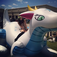 Mascotte gonflable géante personnalisée, jouets de piscine, dragon gonflable en pvc pour la publicité