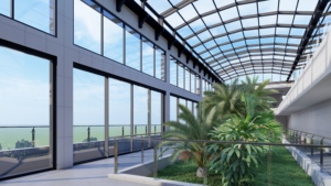 غرفة شمسية كبيرة الحجم قابلة للطي والتحريك والتمدد من البولي كربونات والزجاج مع جهاز تحكم عن بعد، مباشرة من المصنع - Product Image 4