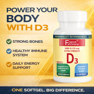 Fabricant en marque blanche de suppléments de Vitamine D3 5000 UI 125 mcg pour la santé des os, des dents et des muscles – Gélules molles de Vitamine D - Product Image 5