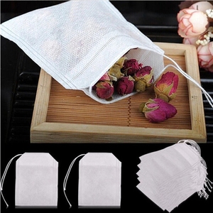100 Bolsitas de Té Desechables para Té de Hojas Sueltas con Cordón, <span class=keywords><strong>Material</strong></span> de Papel de Pulpa de Madera Natural - Product Image 2
