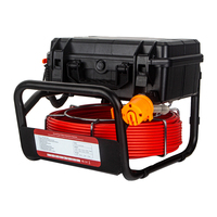 Système de caméra d'inspection de conduites vidéo sous-marines avec écran LCD 10,1 pouces, 1000TVL, câble de 20 m, carte SD, étanche IP68, 12 lumières LED blanches