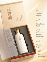   Boîte Cadeau en Céramique Écologique avec Couvercle Magnétique, Logo Personnalisé, Boîte à Crème Premium avec Prospectus d'Histoire, OEM ODM
