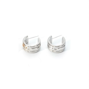 Boucles d'oreilles créoles en acier inoxydable 316L plaqué or PVD, durables et résistantes, bijoux de mode pour femmes - Product Image 2