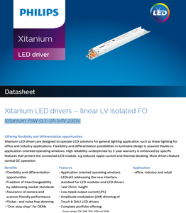 ซีไทเทเนียม 75W 0.7-2A 54V 230V 75W 0.7‑2A 54V 230V ไดร์เวอร์ LED กระแสคงที่ DALI Touch Dim Programmable Linear Light - Product Image 2