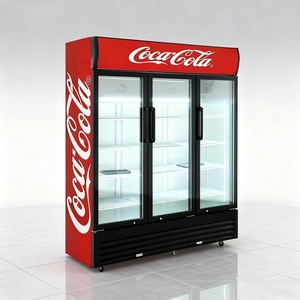Réfrigérateur à boissons à refroidissement par air à trois portes à bas prix commercial, congélateur vertical à température unique - Product Image 1