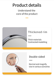 Gương Cầm Tay Tròn Phong Cách Hiện Đại Gương Trang Điểm Cầm Tay Để Dễ Dàng Mang Theo Gương Mỹ Phẩm Thời Trang Của Khách Sạn - Product Image 4