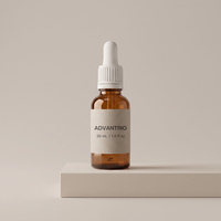Flacon compte-gouttes en verre ambré de type III USP de haute qualité, 30 ml, avec opercule inviolable, pour sérum et huile essentielle