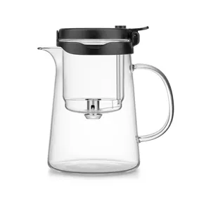 Samadoyo 750ml ấm trà thủy tinh Infuser ThủY Tinh Trà nồi nhà bếp sử dụng dưới đổ trà Maker ấm trà