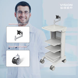 Chariot d'endoscopie de prix usine avec le support de bâti de moniteur et le chariot médical de chariot de plate-forme de stockage pour l'hôpital - Product Image 3