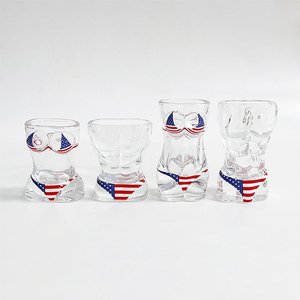 Verre à Shot 3D En Forme De Buste De Bikini Avec Drapeau Pirate