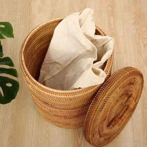 Panier de rangement en rotin écologique fait à la main RSB 02 S avec design multifonction couleur et taille personnalisables - Product Image 2