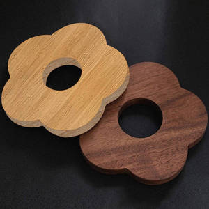 Noyer Trivet Set <span class=keywords><strong>Puzzle</strong></span> Design, Tapis Résistant À La Chaleur pour Pots Bols Tasses, Protection De Table De Surface Sans Éclats - Product Image 5