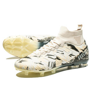 Tacos de Fútbol Juveniles de Corte Alto 2025 -AG para Césped Artificial, Soporte de Tobillo Acolchado, Cuero Sintético para Jugadores Júnior, Hecho en China - Product Image 5