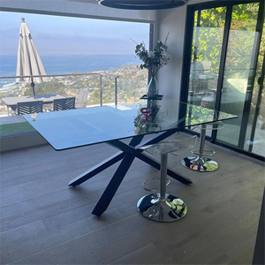 Pieds de Table rectangulaires modernes en acier, pieds de Table en fonte, Base de salle à manger en acier, pieds plats en métal pour Tables - Product Image 6