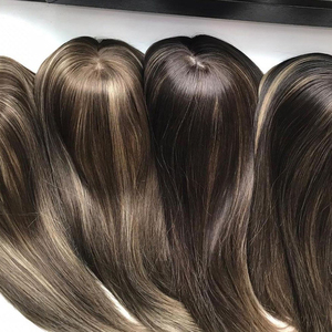 Topper Cheveux à Dessus en Soie 100 % Cheveux Humains Vierge Européens, Toupet pour Femme, Topper Cheveux Juif avec Base en Soie - Product Image 4
