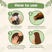 Serum Perawatan Rambut Rosemary Berkualitas Tinggi 60ml, Pelembap & Perangsang Pertumbuhan Rambut, Formula 2-IN-1, Ekstrak Tumbuhan Alami, Jojoba