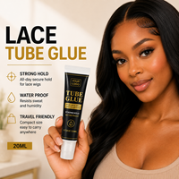 Colle pour perruque en tube de 20 ml, forte tenue, imperméable, longue durée, pour l'installation de perruques à dentelle frontale