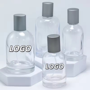 Customized <b>Glass</b> Bottle Cylindrical 50ml 100ml Perfume Bottle with Sprayer Silver Cap for Personal Care <b>Glass</b> <b>Container</b> - Product Image 1