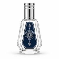 Flacon de parfum vide personnalisé en verre 50 ml avec bouchon doré, flacon pulvérisateur de luxe rechargeable, vente en gros, logo personnalisé