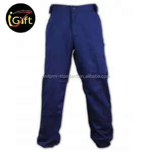Poliéster de seguridad uniforme azul pantalones uniformes de la guardia