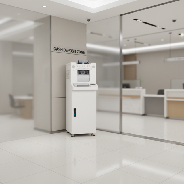 Jinrui CDM-9000B Bank Cash Deposit Machine Android System with Dynamic Password Lock for Retail and Hospital Use