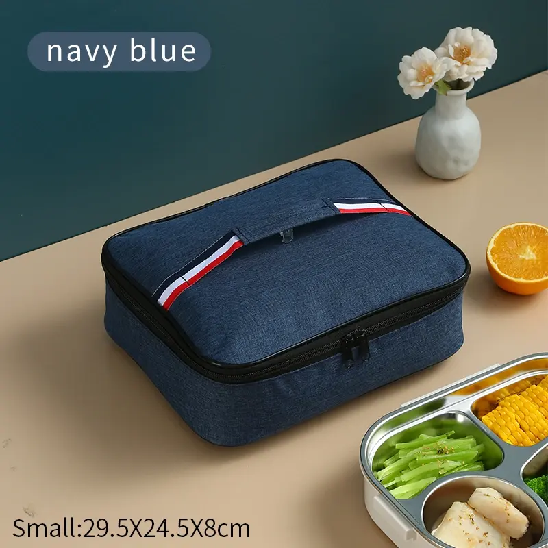 Nuova borsa giapponese bento borsa per il pranzo dello studente ufficio borsa spessa in tessuto Oxford isolata da esterno borsa di riso portatile