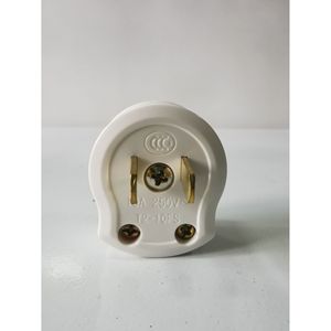 Prise électrique T2-10FS, 2 broches, en plastique, norme nationale, avec mise à la terre, pour usage domestique et industriel - Product Image 2
