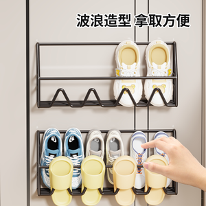 Jinsheng Over Door <b>Shoe</b> <b>Rack</b> Double Layer Wall Mounted Storage For Sports <b>Shoes</b> No Drilling Required - Product Image 3