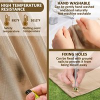 Tapis de protection portable pour foyer extérieur, couverture ignifuge en fibre de verre résistante à la chaleur pour patio et camping, protection de l'herbe et du gazon
