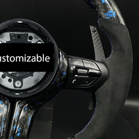 Palancas de cambio de fibra de carbono forjado azul para BMW Performance, cubierta de Alcántara, pantalla LED para F80 F30 E90 M3 M4 M5