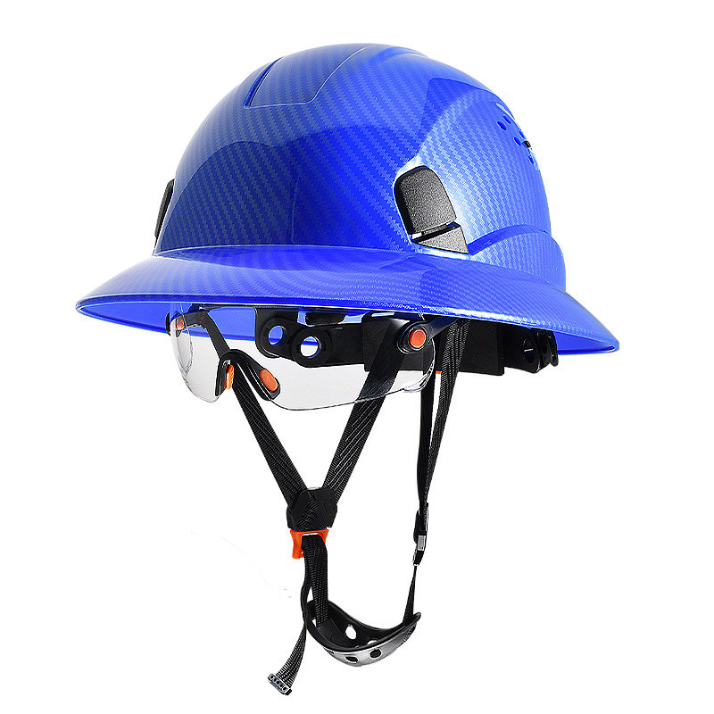 Casquette américaine bleu vif + miroir intérieur transparent