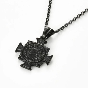 Colgante de Cruz con Medalla de San Benito Vintage de Acero Inoxidable para Hombre y Mujer, Amuleto de Oración de San Benito, Joyería - Product Image 2