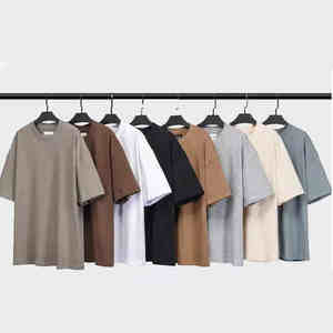 Camiseta de Gran Tamaño Personalizada al por Mayor, 100% Algodón, para Hombre, Lisa, con Estampado de Letras en Serigrafía - Product Image 1