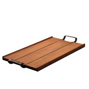 Bandeja de Madera para Servir el Desayuno, Hecha a Mano, de Calidad Exclusiva y Duradera, con Asas de Metal, Apta para Lavavajillas y Microondas, Ecológica y Pulida - Product Image 6