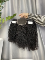 Cabello Rizado Birmano Natural Suave, Extensiones de Cabello Humano Vietnamita con Rizos Kinky, Cabello Virgen 100% Sin Procesar, Doble Trama